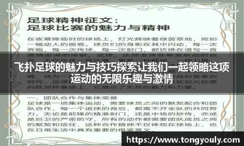 飞扑足球的魅力与技巧探索让我们一起领略这项运动的无限乐趣与激情